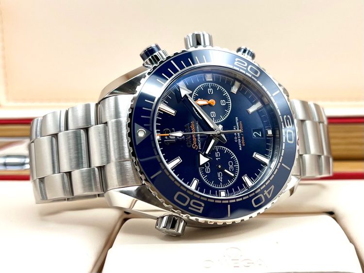 Omega Planet Ocean Chronograph 45.5 mm Blue Dial Cal 9900 รูปที่ 13