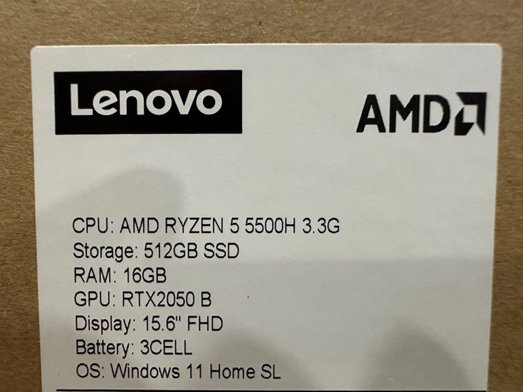 โน๊ตบุ๊ค Lenovo IdeaPad Gaming 3 15ACH6-82K2027UTA Shadow Black รูปที่ 3