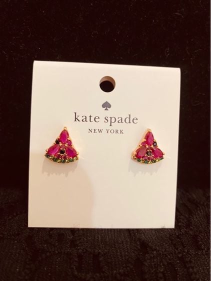 โลหะ ต่างหู Katespade แท้ รุ่น Kate  Spade New York Fresh Squeeze Watermelon Gold Stud Earrings
