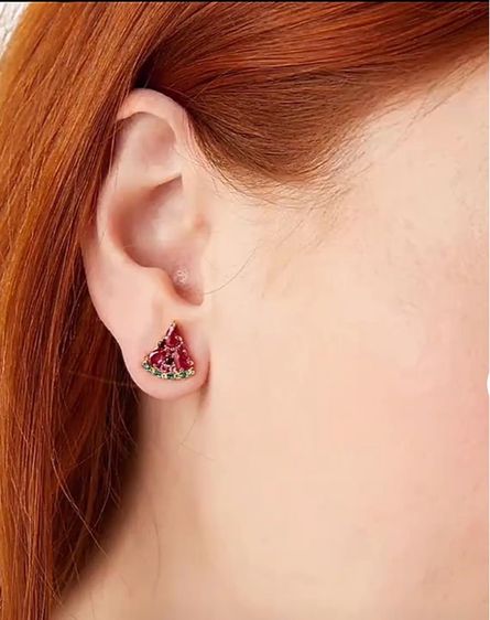 ต่างหู Katespade แท้ รุ่น Kate  Spade New York Fresh Squeeze Watermelon Gold Stud Earrings รูปที่ 2