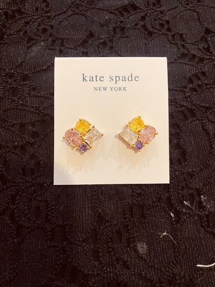 โลหะ ต่างหู Kate Spade แท้ พร้อมถุงผ้ารุ่น KATE SPADE Crystal Cluster Springtime Earrings