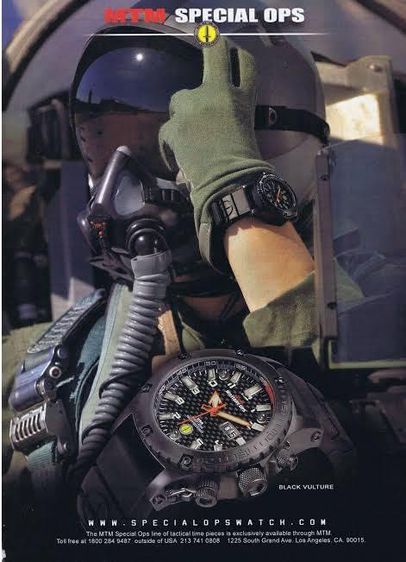 นาฬิกาทหารทำให้หน่วยรบพิเศษของอเมริกา Military MTM USA Special Ops Combat Black Patriot Chronograph Black PVD Quartz รูปที่ 12