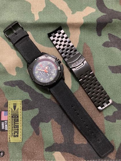 นาฬิกาทหารทำให้หน่วยรบพิเศษของอเมริกา Military MTM USA Special Ops Combat Black Patriot Chronograph Black PVD Quartz รูปที่ 3