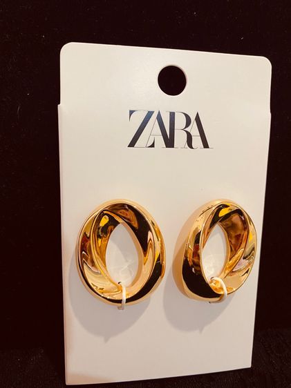 ต่างหู Zara แท้ รุ่นใหม่ จาก shop UK ZARA NEW WOMAN SS24 GOLDEN ROUND PIECE EARRINGS  รูปที่ 5