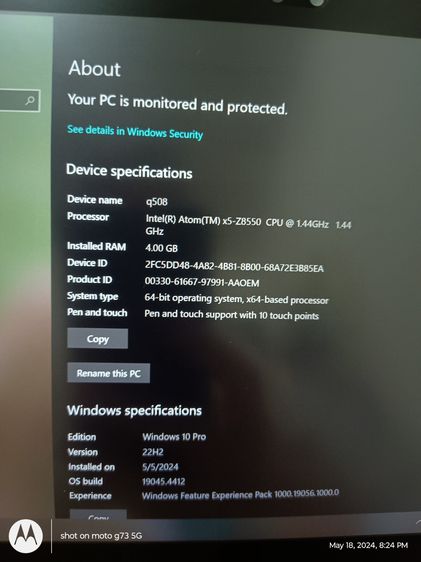 Tablet Fujitsu Q508 Windows 10 Pro RAM4 eMMC64 พร้อมปากกา รูปที่ 2