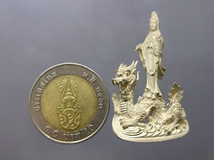 เจ้าแม่กวนอิม รูปหล่อลอยองค์ จ.ระนอง เนื้อเงิน ขนาดสูง 4 เซ็น ปี 2539 นิยม หายาก รูปที่ 7