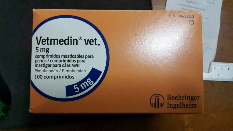 ยา Vetmedin ยาโรคหัวใจสำหรับสุนัขตัวยา Pimobendan 5 mg Chewable