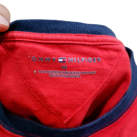 TOMMY HILFIGER เสื้อแขนสั้น เสื้อยืด เสื้อคอกลม ผ้าคอตตอน นิ่ม ใส่สบาย (สีแดง)▫️รหัสสินค้า TMY-1 รูปที่ 5