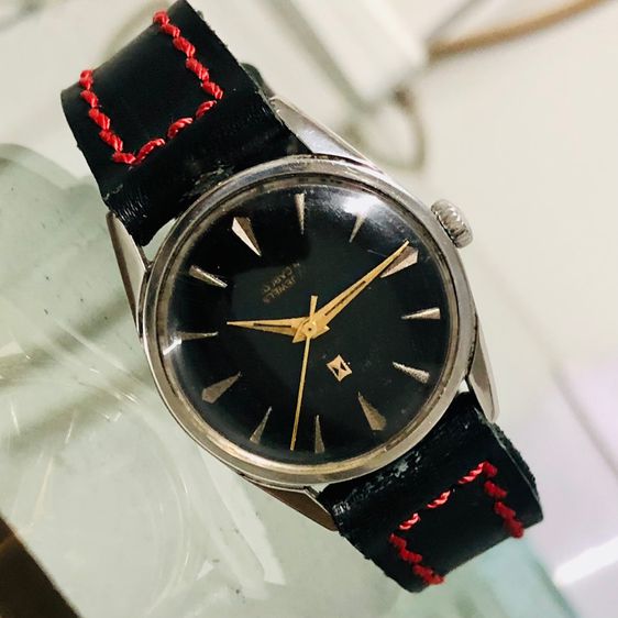 อื่นๆ ดำ นาฬิกามือสอง FAVRE-LEUBS GANEVE นาฬิกาวินเทจของผู้ชาย ระบบไขลาน นาฬิกาอยู่ในสภาพการทำงานที่ดีมาก