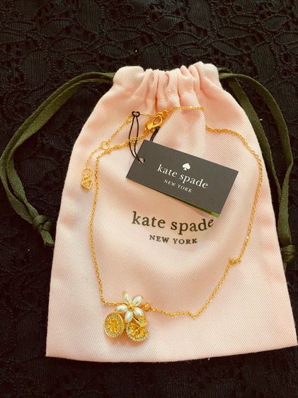 Kate spade แท้ รุ่นNWT Kate ks Spade Fresh Squeeze Cluster Lemon Pendant Necklace รูปที่ 4