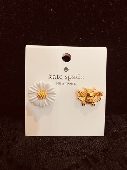 โลหะ ต่างหู Kate Spade แท้ รุ่นKate Spade Daisy Bee Asymmetrical Stud Earrings