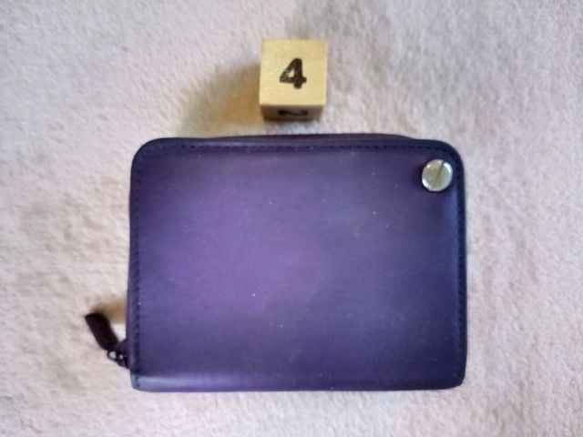 กระเป๋าใส่บัตรหนังแท้สีม่วง buxon รูปที่ 1