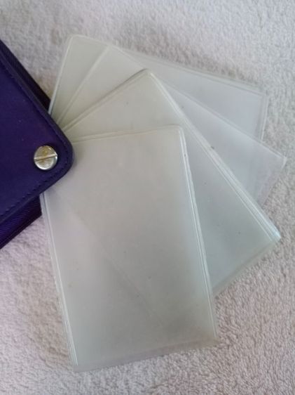 กระเป๋าใส่บัตรหนังแท้สีม่วง buxon รูปที่ 2