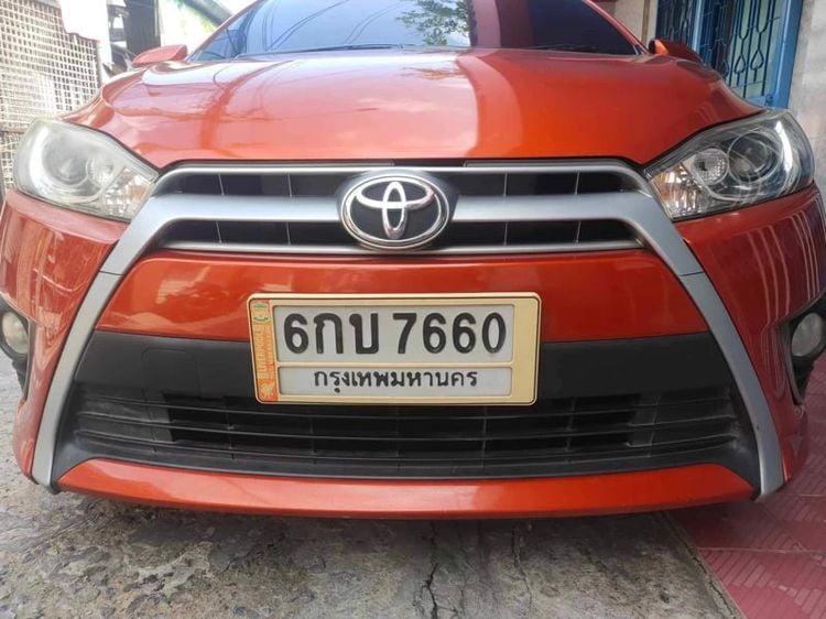 Toyota Yaris 2017 1.2 G Sedan เบนซิน ไม่ติดแก๊ส เกียร์อัตโนมัติ ส้ม รูปที่ 1