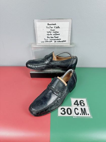 รองเท้าหนังแท้ Renzo Favero SZ.12us46eu30.5cm Made in Italy พื้นหนัง สภาพสวยมาก ไม่ขาดซ่อม ใส่ทำงานออกงานได้