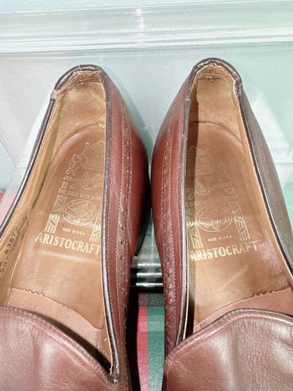 รองเท้าหนังแท้ Johnston And Murphy Sz.13us47eu31cm(ไซส์วัดจริง) Made in USA สีน้ำตาล พื้นหนังเย็บ สภาพสวยมาก ไม่ขาดซ่อม ใส่ทำงานออกงานดูดี รูปที่ 11