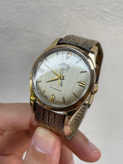 MIDO MULTIFORT deluxe EXTRA-FLAX Vintage 14k Cap gold Manual winding Swiss made. รูปที่ 5
