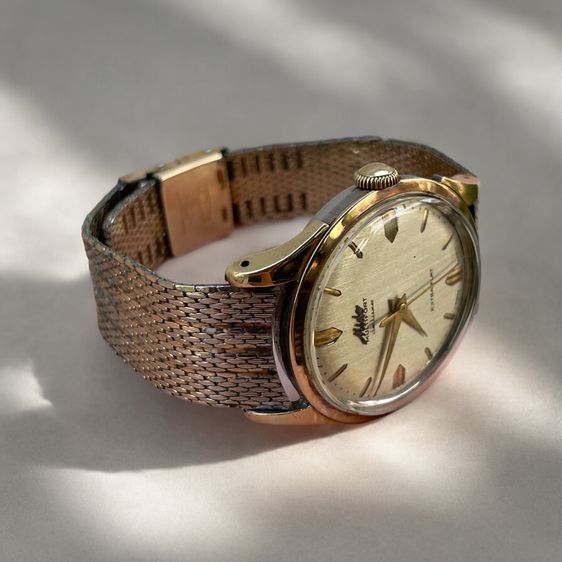 MIDO MULTIFORT deluxe EXTRA-FLAX Vintage 14k Cap gold Manual winding Swiss made. รูปที่ 1