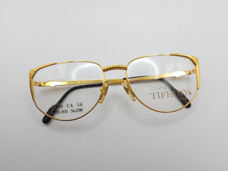 👓 Tiffany Lunettes T349 23K Gold Plated NOS Frame แว่นวินเทจ กรอบแว่น กรอบแว่นตา งานเก่า ทิฟฟานี่