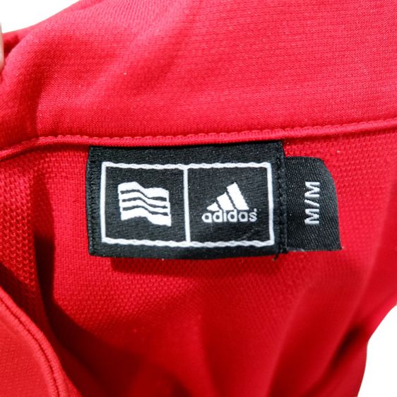 ADIDAS เสื้อแขนสั้น เสื้อโปโล เสื้อคอปก ซิบหน้า  ผ้ากีฬา ใส่สบาย ระบายอากาศได้ดี (สีแดง)▫️รหัสสินค้า AP-2 รูปที่ 6