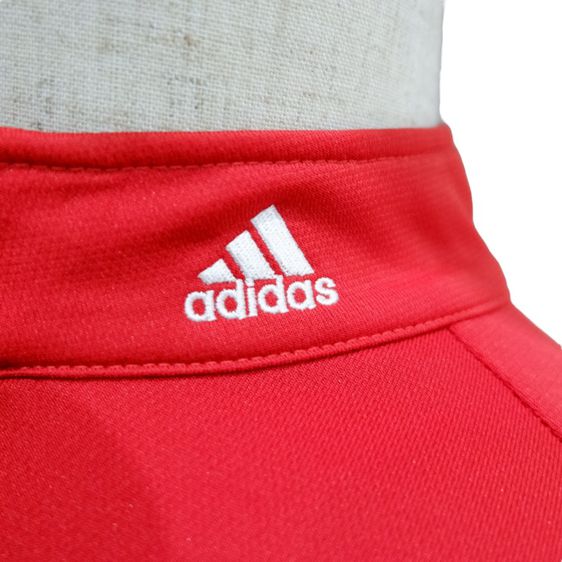 ADIDAS เสื้อแขนสั้น เสื้อโปโล เสื้อคอปก ซิบหน้า  ผ้ากีฬา ใส่สบาย ระบายอากาศได้ดี (สีแดง)▫️รหัสสินค้า AP-2 รูปที่ 4
