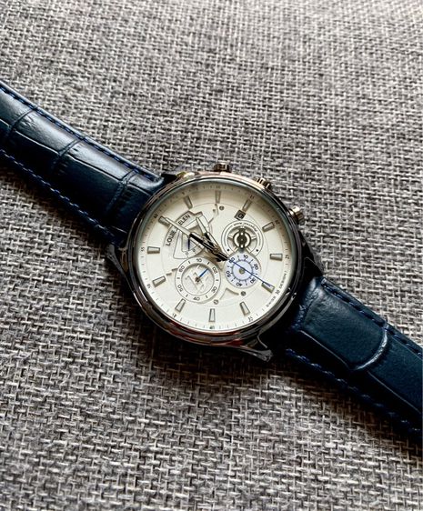 Luxury Watch สายหนังสีน้ำเงิน รูปที่ 3