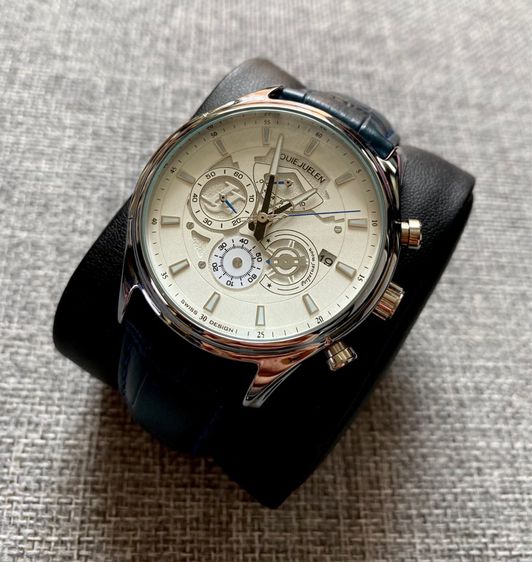Luxury Watch สายหนังสีน้ำเงิน รูปที่ 5
