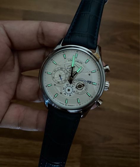 Luxury Watch สายหนังสีน้ำเงิน รูปที่ 14