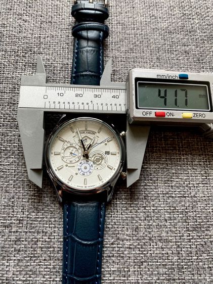 Luxury Watch สายหนังสีน้ำเงิน รูปที่ 11