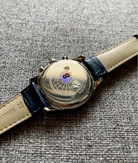 Luxury Watch สายหนังสีน้ำเงิน รูปที่ 8