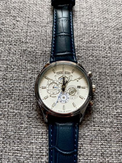 Luxury Watch สายหนังสีน้ำเงิน
