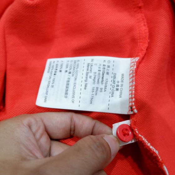 NIKE เสื้อแขนสั้น เสื้อโปโล เสื้อคอปก ผ้า ไม่หนา ใส่สบาย ระบายอากาศได้ดี (สีแดง)▫️รหัสสินค้า NP-1 รูปที่ 7