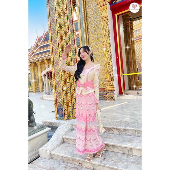 ชุดไทยประยุกต์จิตรดา ผ้านิ่มสวยมาใส่1ครั้ง รูปที่ 2