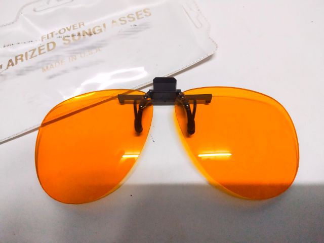 อื่นๆ แว่นตากันแดด คลิปออน แว่นตา เลนส์ส้ม Made in USA.