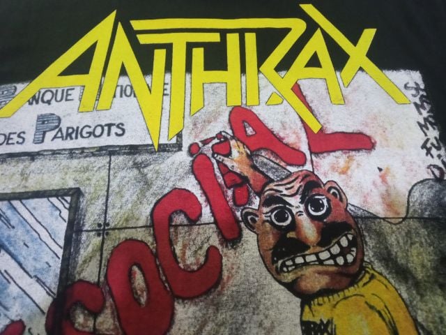 เสื้อยืดวง Anthrax ไซร์ M ทรงสวยสภาพใหม้ รูปที่ 4