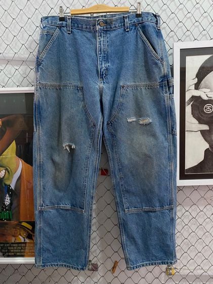 กางเกง Carhartt B73 DST Double Knee Denim Logger Jeans Original Dungaree Fit