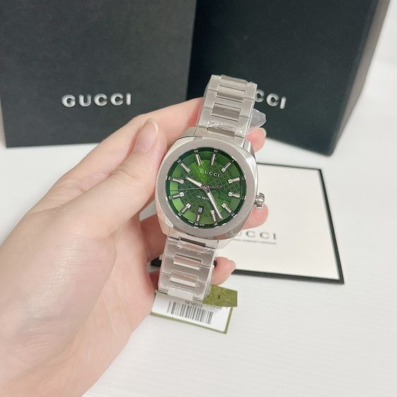 นาฬิกาGucciรุ่น YA142313 Men's GG2570 Green Dial Quartz Watch รูปที่ 6