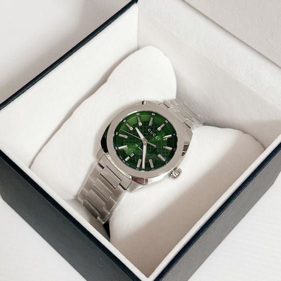 นาฬิกาGucciรุ่น YA142313 Men's GG2570 Green Dial Quartz Watch รูปที่ 5