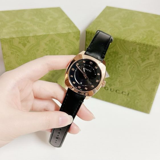 นาฬิกาข้อมือผู้ชายแบรนด์Gucci GG2570 Black Dial Rose Gold-tone Men's Watch รูปที่ 2