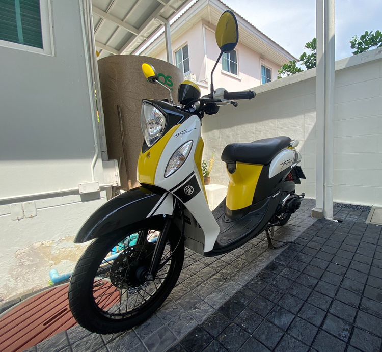 Yamaha fino หัวฉีด ปี2013 สีขาว-เหลือง-ดำ รูปที่ 5