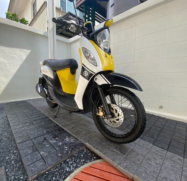 Yamaha fino หัวฉีด ปี2013 สีขาว-เหลือง-ดำ รูปที่ 6
