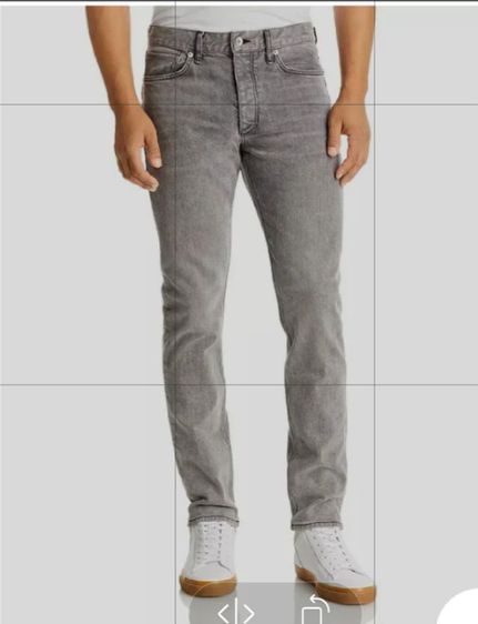 Rag and Bone New York Standard Issue Grey Color Jeans Size 33  Fit 2 Slim Leg รูปที่ 13