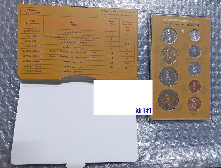 แผงเหรียญกษาปณ์หมุนเวียนประจำปี 2563 แพคในตลับอคลิริกอย่างดี จากกรมธนารักษ์ ไม่ผ่านใช้ รูปที่ 3