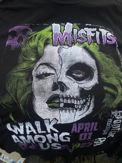 เสื้อวง Misfits Mens Walk Among Us April 01,1982 ลิขสิทธ์แท้ รูปที่ 3