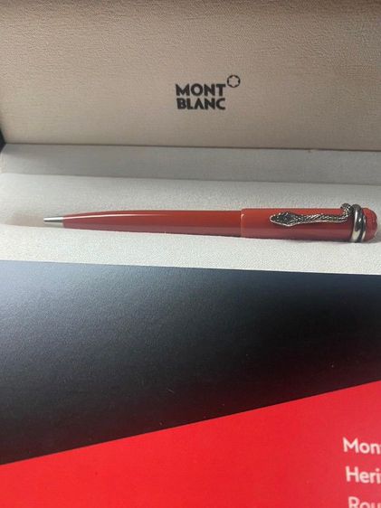 ปากกา MONT  BLANC  สีแดงหัวงู ใหม่มีใบ มีกล่องค่ะ สนใจสอบถามได้ค่ะ รูปที่ 8