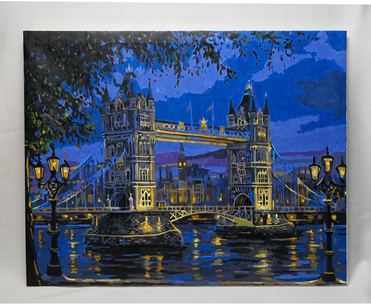 ภาพสีอะคริลิค ตกแต่งบ้าน Tower Bridge London รูปที่ 1