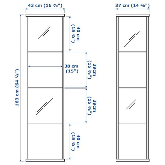 ตู้กระจก IKEA รุ่น DETOLF รูปที่ 2