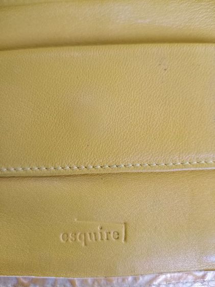 กระเป๋าสตางค์หนังแท้สีเหลือง Esquire รูปที่ 6