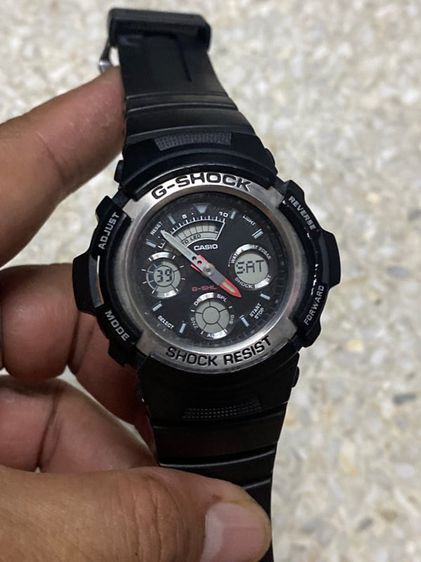 G-Shock ดำ นาฬิกายี่ห้อ G Shock รุ่น AW591 แท้มือสอง ระบบปกติ   750฿