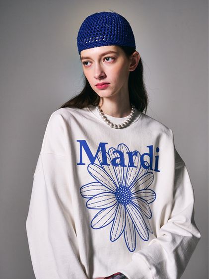 Mardi Flower Sweatshirt สเวตเตอร์มาดิ สีชาเย็น รูปที่ 8